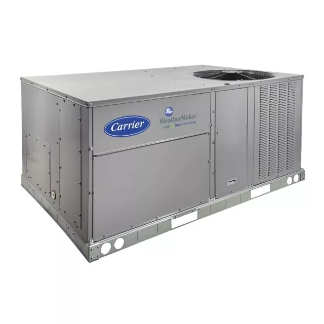 (6)- Carrier Gas Heat/Electric 5 Ton Packaged Rooftop Unit 208/230 V 3-Phase