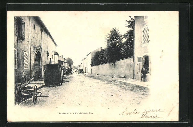 CPA Blainville, la Grande Rue 1904