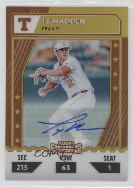 2021 Panini Elite Extra Edition College Tickets Optic Gold /10 Ty Madden #CTO-TY