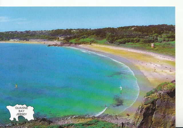 CHANNEL ISLANDS POSTCARD Quaisne Bay Jersey Ref 18843A