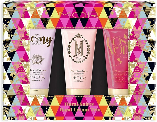 MOR-FLORAL SOIREE HAND Nail Cream Trio Peony Blossom,Rosa Noir