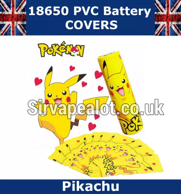 Pikachu 18650 PVC Heat shrink Shrink Wrap Battery covers Various Styles