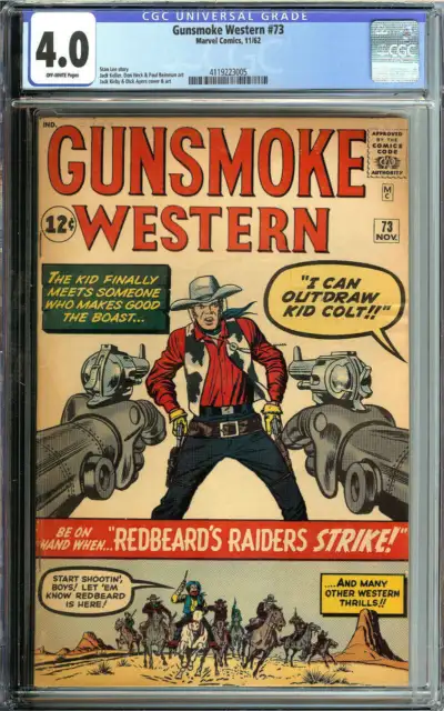 Gunsmoke Western #73 Cgc 4.0 Ow Pages // Marvel Western Comics 1962