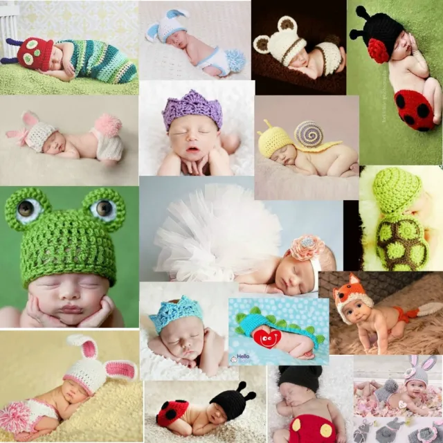 Newborn Girl Boy Baby Knit Clothes Photo Crochet Costume Photography Prop Outfit
