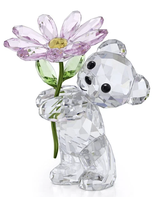 SWAROVSKI CRYSTAL FIGURINE 2024 Kris Bear A Daisy For You Flower New