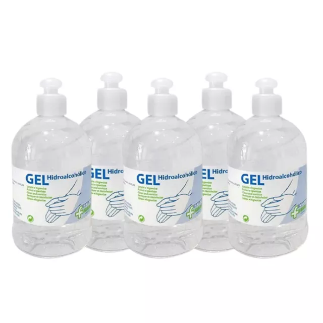 5 X Gel Hidroalcoholico Verita Farma 500 Ml