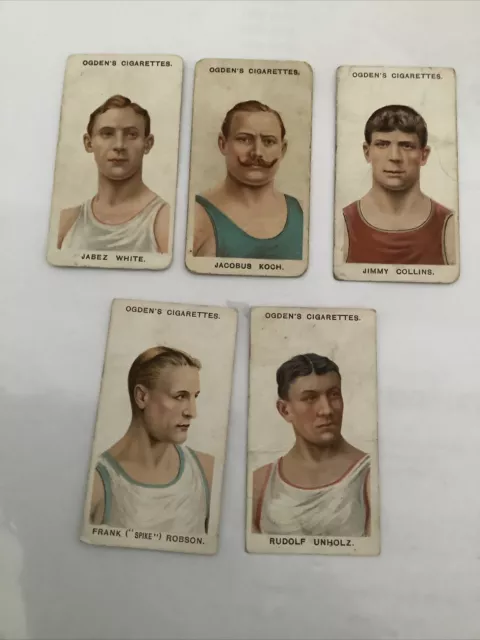 Ogdens Cigarettes Pugilists & Wrestlers - Five Cards P