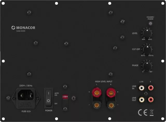 Monacor SAM-300D Aktive Subwoofer-Module für das digitale Zeitalter