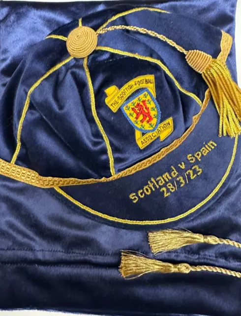 Scotland v Spain 2023 Euro Qualifier Commemorative Replica Honour Cap from £49