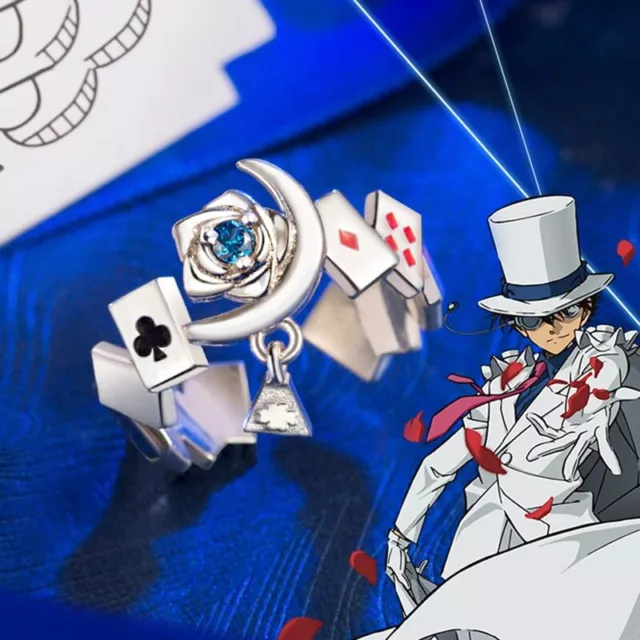 Detective Conan Edogawa Poker The Phantom Thief Ring Adjustable Opening Ring