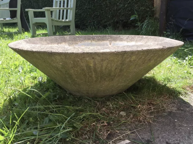 Modernist Concrete Vintage Conical Planter 60’s/ 70’s