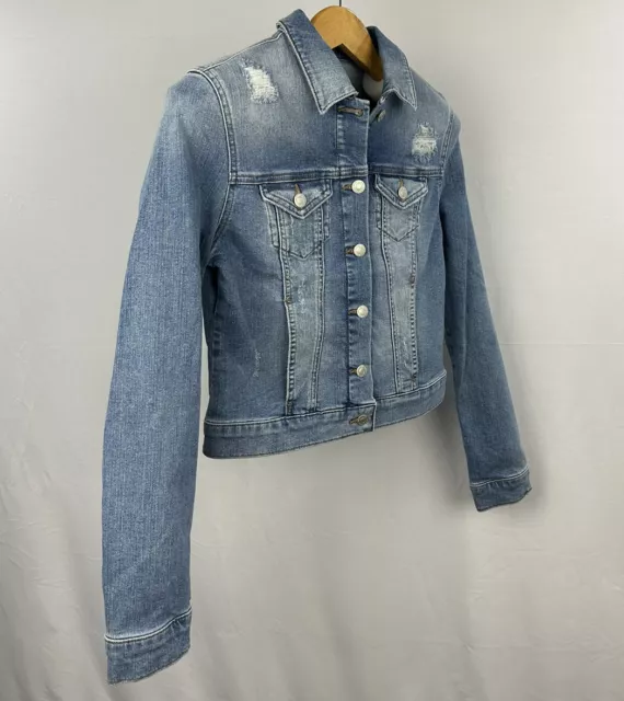 MAVI Denim Women’s Jacket Small  SAMANTHA Light Wash Blue Designer Sample NWT