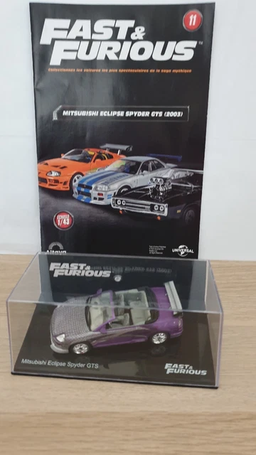 Modèle Réduit 1/43 Mitsubishi Eclipse Spyder GTS - Série Fast & Furious N°11 - Marque Altaya - Occasion