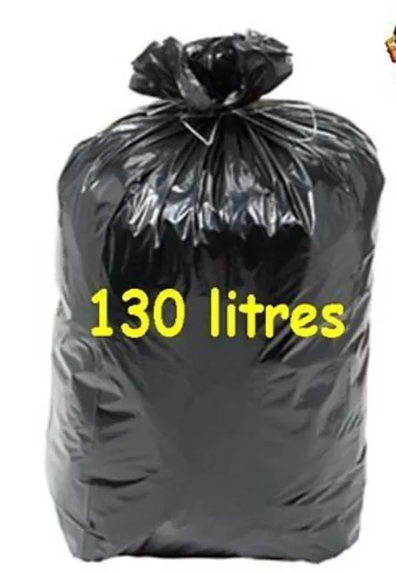 SAC POUBELLE130 LITRES LOT DE 20 SACS Poubelles Ultra Résistant