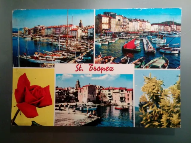 Cpsm Cpm  Carte Postale Var  Saint Tropez Vieux Port Des Pêcheurs Différentes Vu