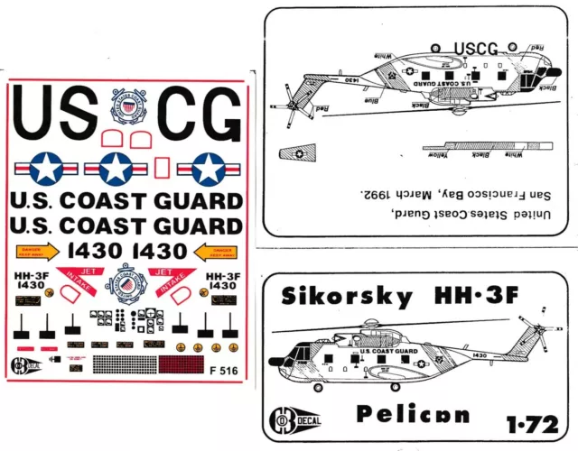 1:72 C3D Decals - Sikorsky HH-3F Pelican, US Coast Guard