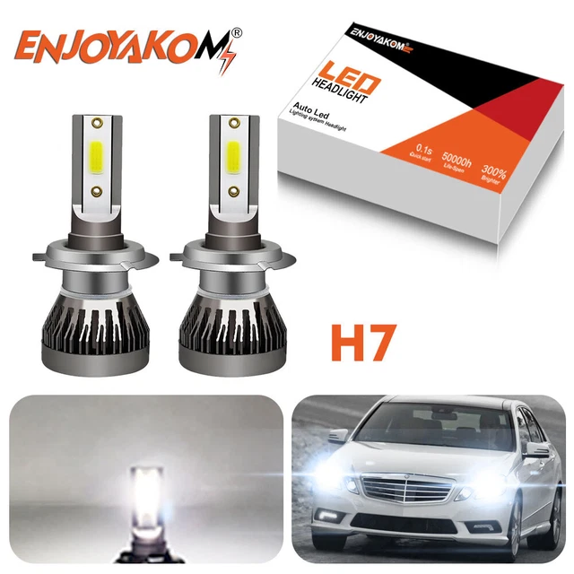 2X H7 Combo Led headlight kit Super Bright 6000K For Kia Optima 2001 2002