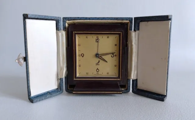 Jazz France Art Deco - pendulette horloge de bureau réveil de voyage bakélite