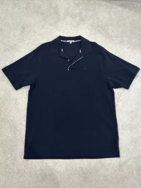 Vintage Burberry London Polo Shirt Men’s Navy XL New