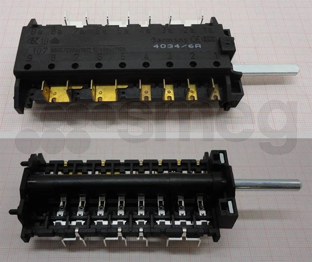 Commutatore Originale Per Forno Smeg   Alfa43   Codice Ricambio 811730383
