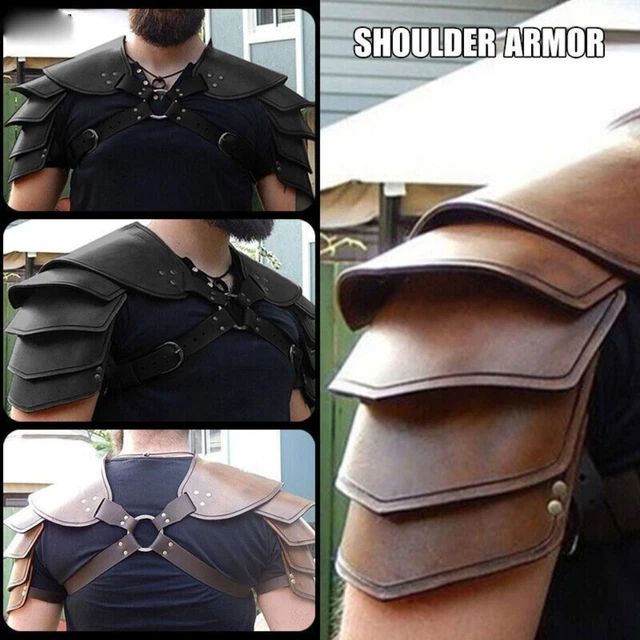 Costume vichingo a doppia spalla rivetto gladiatore abbigliamento performance palcoscenico