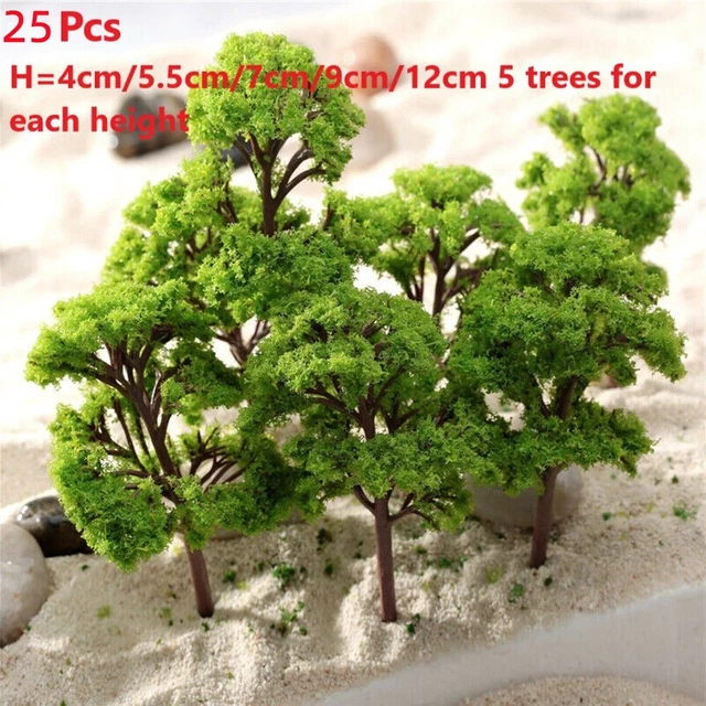 Lot 50 Arbres Miniatures HO 1:87 – Végétation Réaliste Pour Diorama Et Réseau Ferroviaire