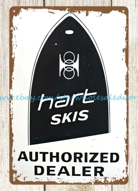 garage cabinets HART SNOW SKIS DEALER SKIING SKI metal tin sign