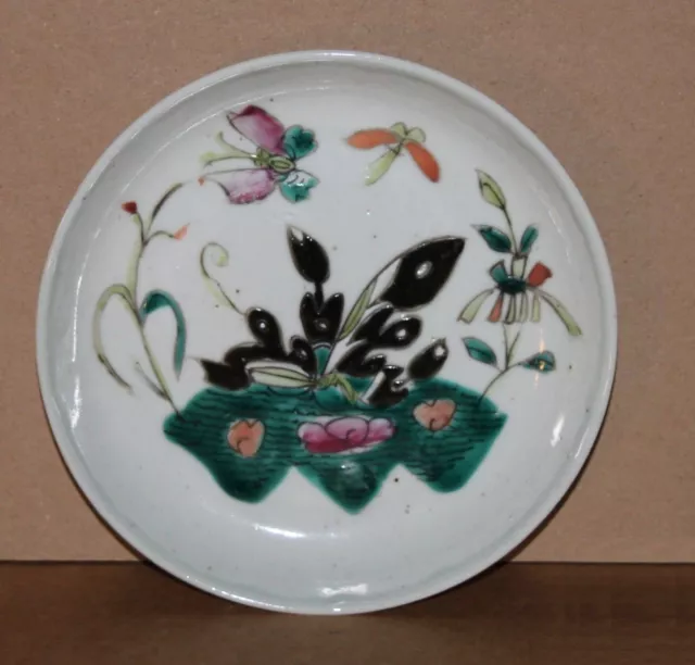 Petite assiette coupelle porcelaine chine Canton, fin 19e début 20e siècle