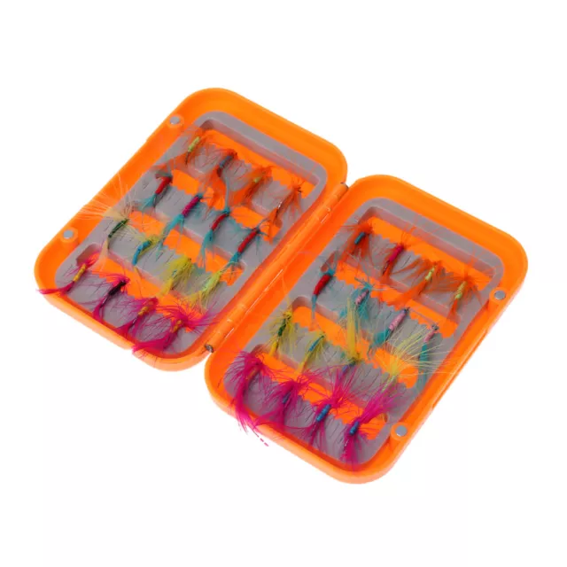 32 Pcs/Pack Fly Box & a Mixed Assortment of Flies for Trout Fly Fishing Lure
