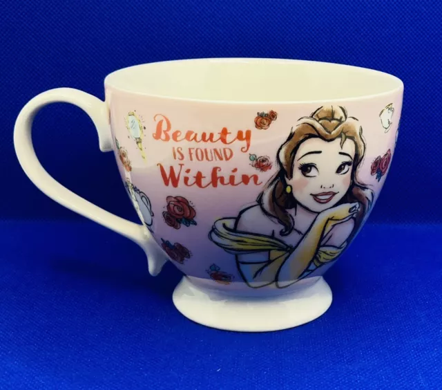 Disney BEAUTY & THE BEAST Belle, Mrs Potts & Chip Ceramic Footed Mug Tagged New