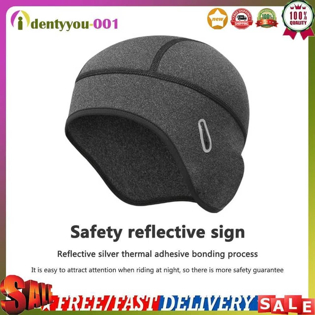 Outdoor-Fahrrad-Fleece-Helm-Innenfutter-Kappe Winddichte Thermo-Ski-Mütze