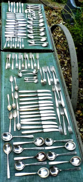 Elkington silver plate CUTLERY Art Deco period  117 piece set  Rochester pattern