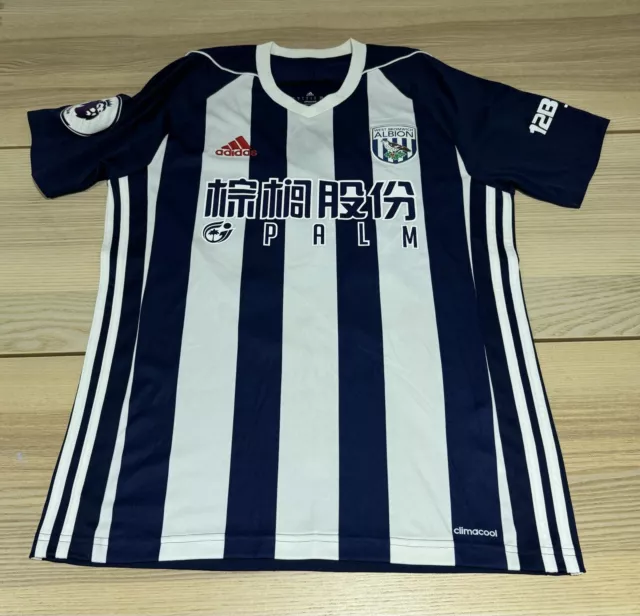 West Bromwich Albion WBA - Jay Rodriguez 19 Match Worn Football Shirt  2017/2018