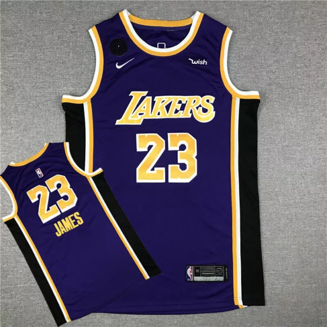 LeBron James #23 Los Angeles Lakers Basketball Jerseys Stitched Purple