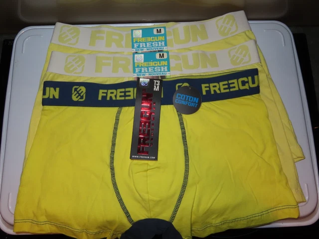 Lot De 6 Boxers Freegun Homme - Taille XL - Microfibre Multicolore - Neuf Avec étiquettes