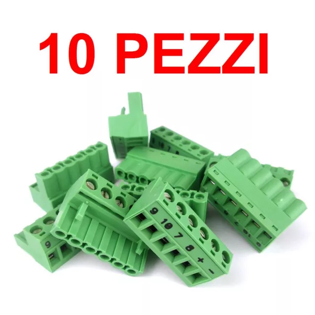 10 pezzi Connettori morsettiera elettrica a vite innesto KF2EDG MASCHIO