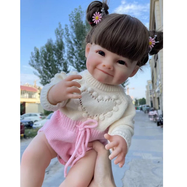 Bambola reborn lavabile bambina corpo intero silicone vinile bambino regalo di compleanno