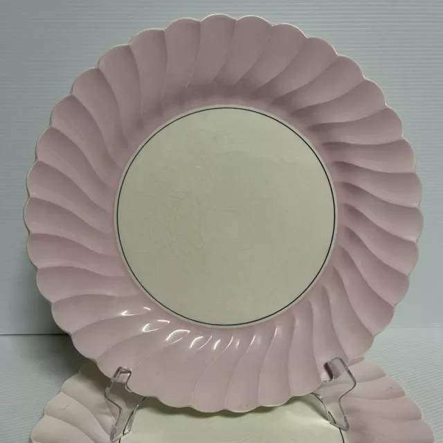 Myott Olde Chelsea Vintage Pink Dinner Plates x3 Staffordshire England 25cm