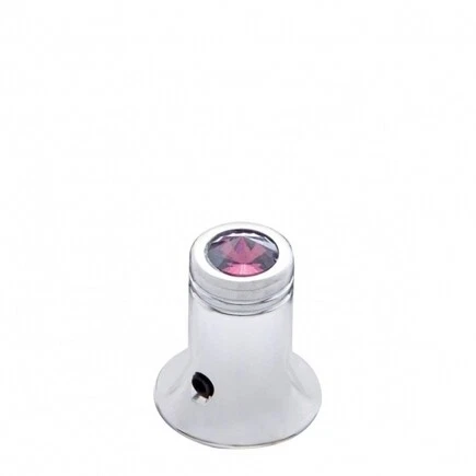 Chrome CB Channel Knob - Purple Crystal Aluminum Material (Bulk); 21782B