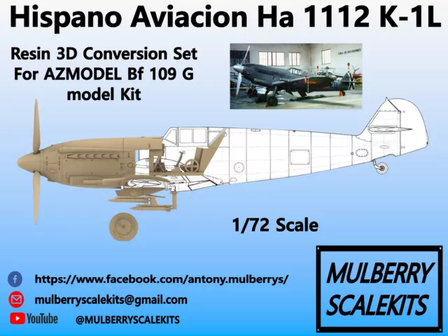1/72 HISPANO AVIACION Ha 1112 K-1L RESIN Conversion Set MULBERRY SCALE ...