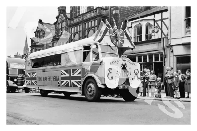 Bus Photograph WEST YORKSHIRE ROAD CAR BWT 801 [107] "Coronation" bus ['53]