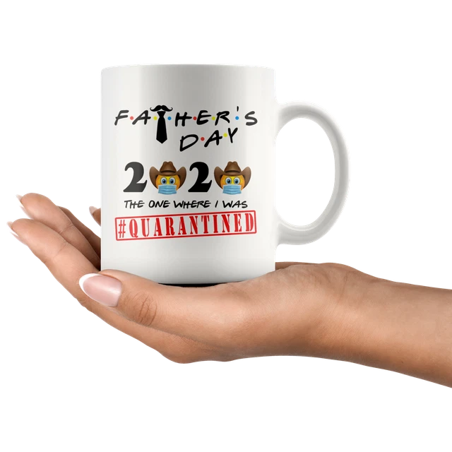 Tasse cadeau de quarantaine de la fête des pères pour papa | tasse emoji à distance sociale cadeau papa 2