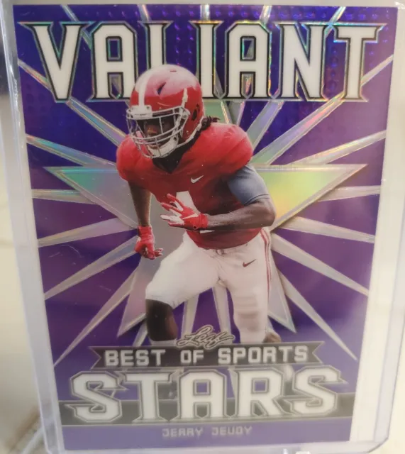 2020 Leaf Alabama Valiant Stars Purple /20 Jerry Jeudy #VS-02 Rookie RC Card SP