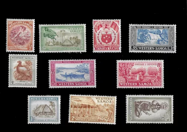 Timbres Samoa 1952 N° 149-158 Neuf*