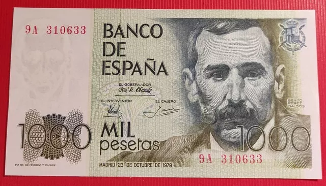 !! SERIE SUSTITUCION 9A !! Billete 1000 pesetas 1979 PLANCHA / SC /UNC