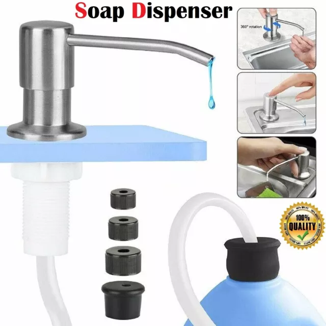 Sink Soap Dispenser Stainless Steel Extension Tube Kit Kitchen Sink Pumps Hand