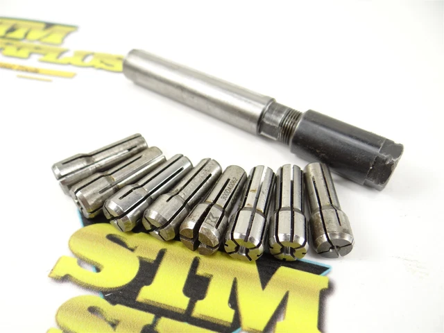 Lyndex Da300 Collet Extension 1/2" Shank X 4" + 8 Collets