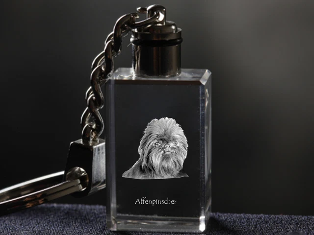 Affenpinscher, Dog Crystal Keyring, Keychain, High Quality, Crystal Animals CA
