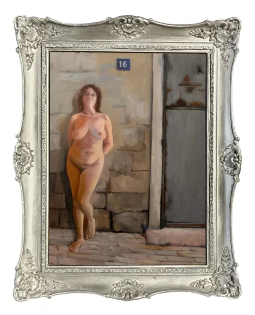 Erotik Akt Nude art Bild 40x50 mit Silver Rhamen  Woman Erotic ER277