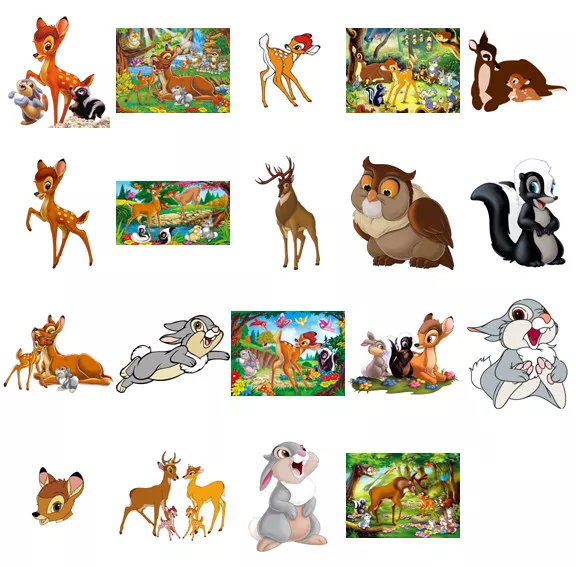 Bambi Characters , iron on T shirt transfer. Choose image and size